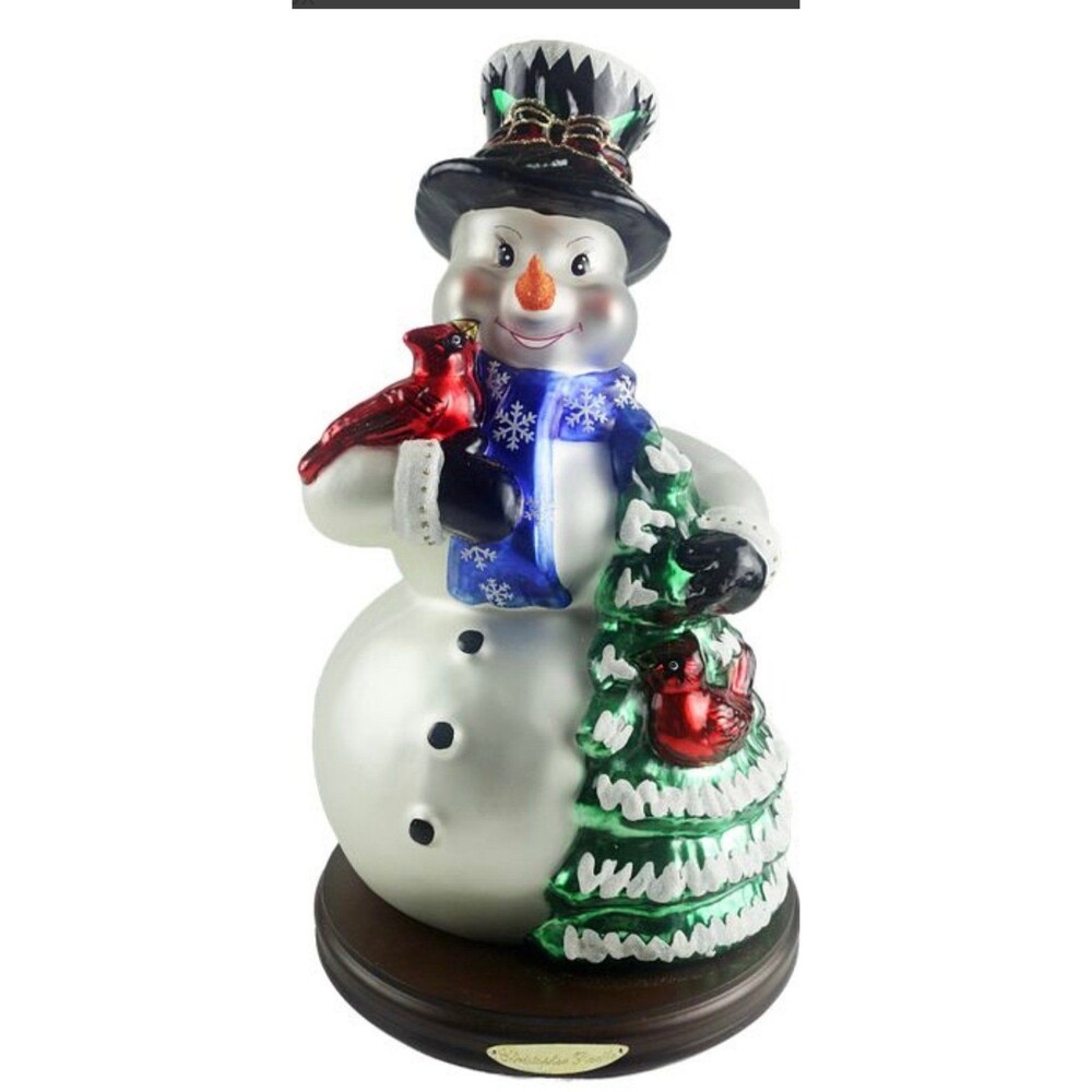 Christopher Radko Snowman Tabletop Sculpture with Box